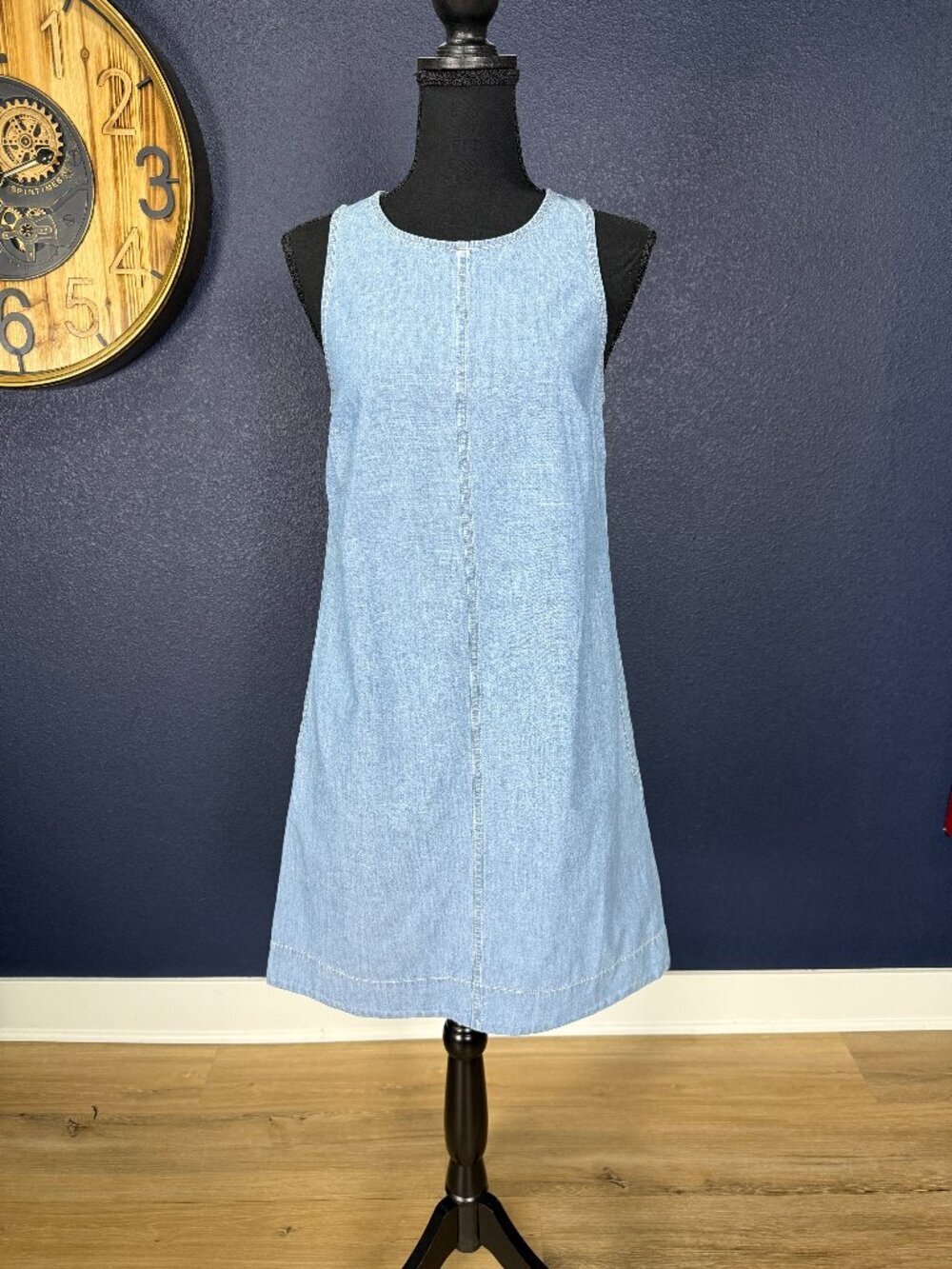 J. Crew Light Wash Chambray Sleeveless Shift Dress | XS